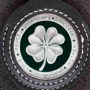 Lucky Clover Coin Keyring plus choice of free gift bag.