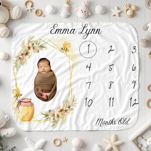 Manta de abejorro, manta para hitos de bebé niña, manta mensual para bebé, manta para crecimiento del bebé, manta para bebé, regalo para futura mamá