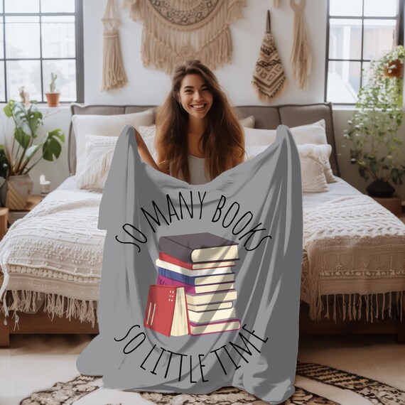 Book Lover Plush Throw Blanket: Cozy Reading Nook Decor