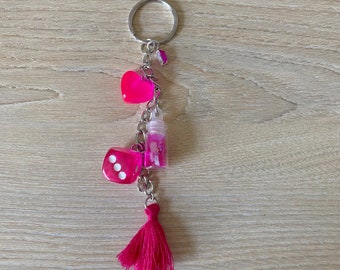 Hot Pink Keychain