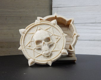 Necromancer Dice Vault: 3D Printed Skull Design - FatesEnd RPG Storage