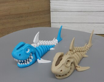 Flexi Factory 3D Printed Skeleton Shark: Articulating Ocean Toy