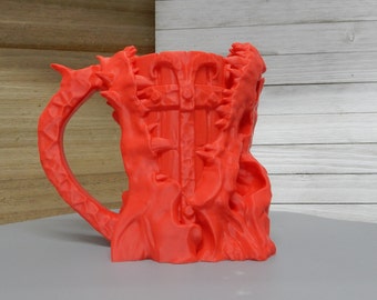 Dragon Skull Stein Mug: RPG Dice Holder Koozie