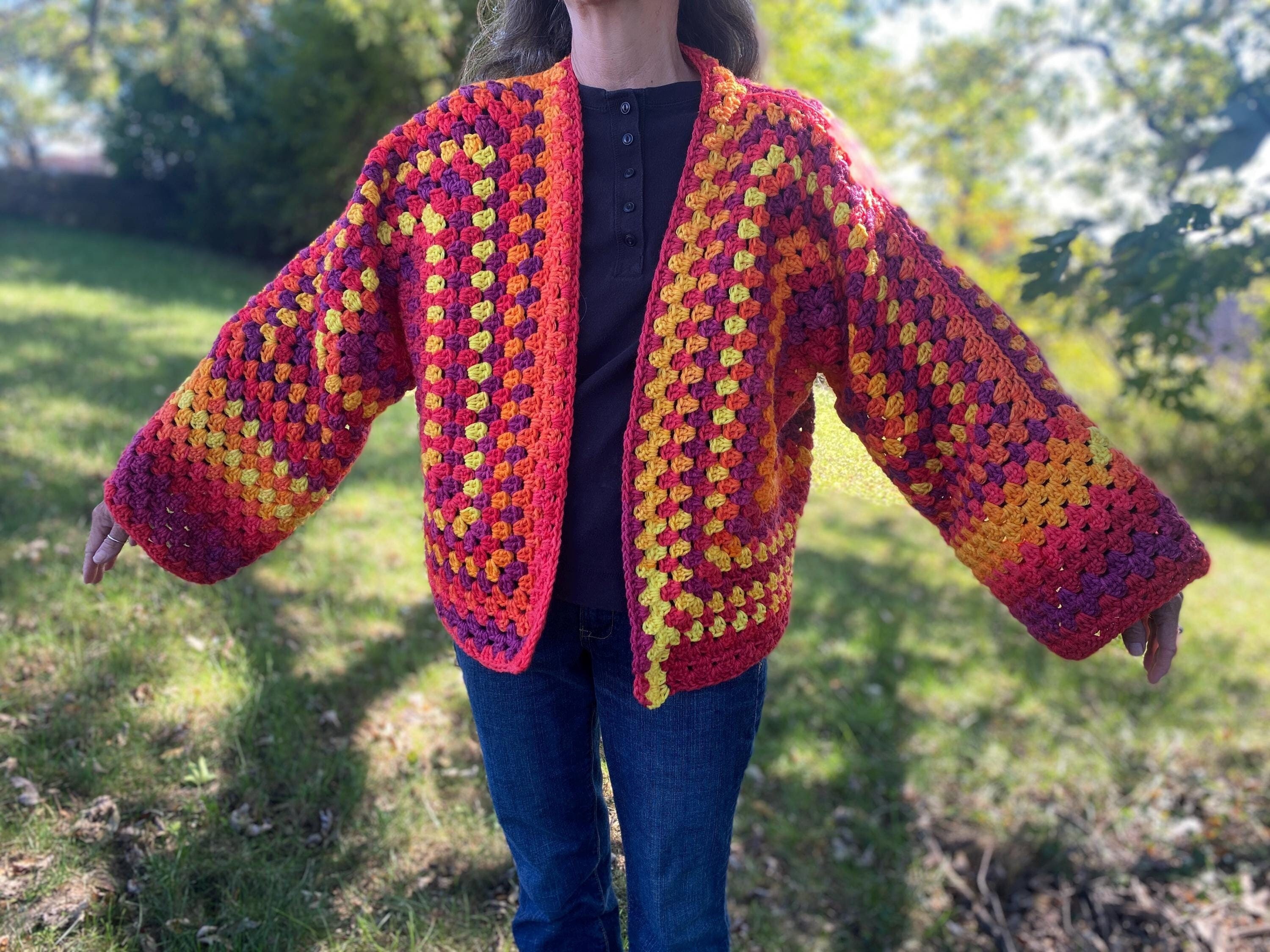 Cardigan Fall Colors Etsy