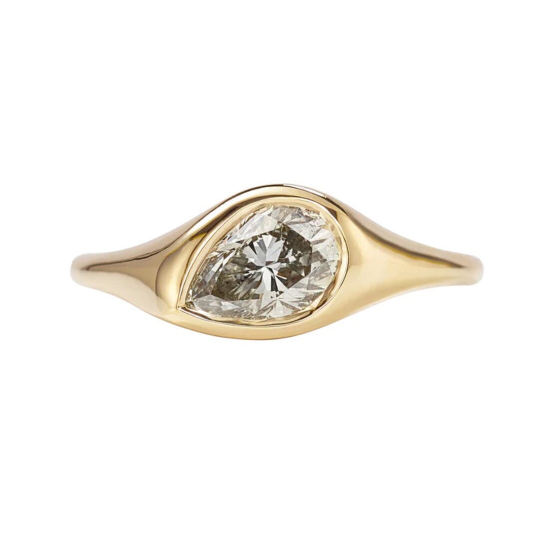 Pear Shape Engagement Rings Etsy