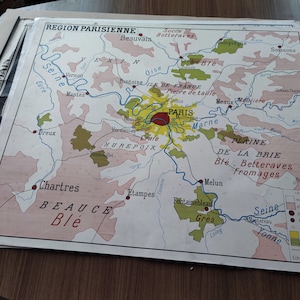 2 Rossignol-Schulkarten von PARIS und seiner Region
