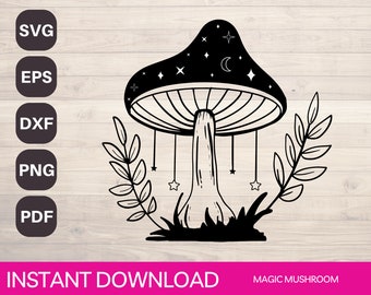 Mushroom SVG, Witchy SVG, Magic Mushroom