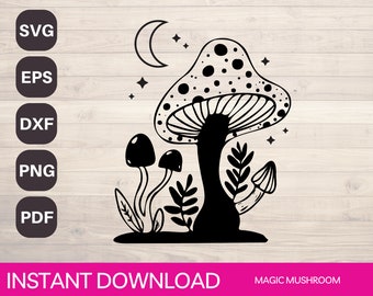 Mushroom SVG, Witchy SVG, Magic Mushroom