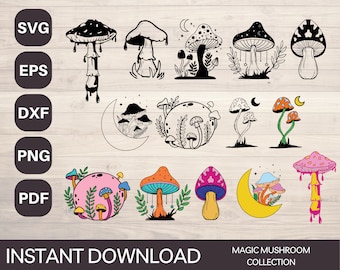 Mushroom SVG, Witchy SVG, Magic Mushroom