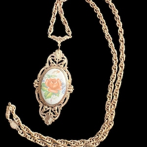 filigree 1928 gold locket necklace
