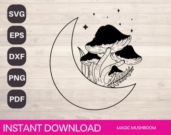 Mushroom SVG, Witchy SVG, Magic Mushroom