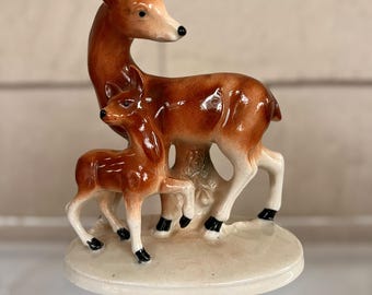 ヴィンテージ レフトン 鹿の子鹿 座る置物 H7192 - Etsy 日本