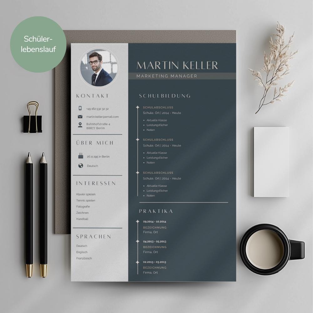 Canva Resume Template Modern CV Design Professional Job Application ...