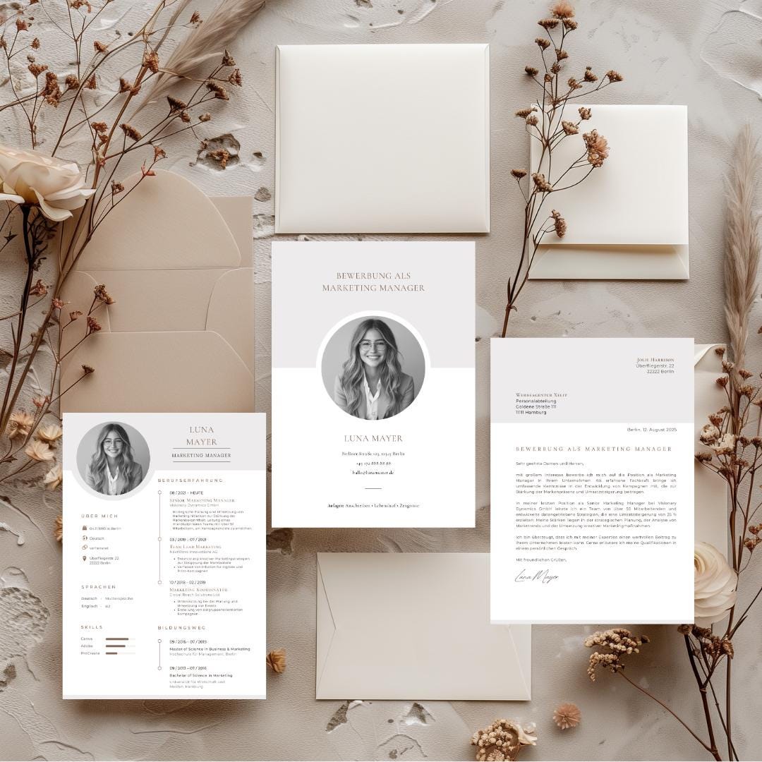 Canva Resume Template Modern CV Design Professional Job Application