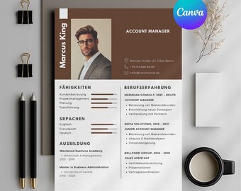 Beige Resume Template Professional CV Canva Template creative Resume Creative CV template Canva cv design job application curriculum vitae