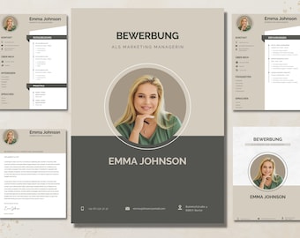 Bewerbungsvorlagen Canva Lebenslauf Bewerbungsmappe Muster Deutsch Bewerbungsunterlagen modern Lebenslauf Vorlage Canva Template Ausbildung