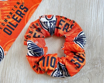 Hockey Edmonton Scrunchie / Hockey / Canada / Hockey / Hair Ties / Scrunchie / Edmonton / Hockey Scrunchie