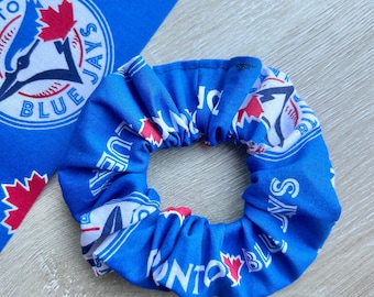 Toronto Blue Jays Scrunchie | Sport Team | Hair Accessories | Hair Ties | Scrunchies | Handmade | Toronto Blue Jays | Blue Jays
