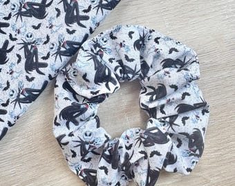 Christmas Scrunchie | Jack and Sally | Nightmare | Hair Tie | Christmas Scrunchies | Scrunchie | Christmas Gifts | Stocking Stuffers