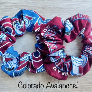 Hockey Colorado Scrunchie / Hockey / Hair Tie / Colorado / Scrunchie / Hair Elastics / Sport Scrunchie / Team Scrunchies