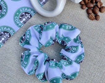Starbucks Scrunchie / Starbucks / Coffee Lover / Coffee Obsessed / Scrunchies / Frappuccino / Latte / Beverage Scrunchie / Tumbler