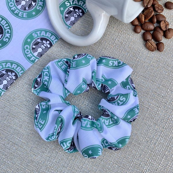 Starbucks Scrunchie / Starbucks / Coffee Lover / Coffee Obsessed / Scrunchies / Frappuccino / Latte / Beverage Scrunchie / Tumbler