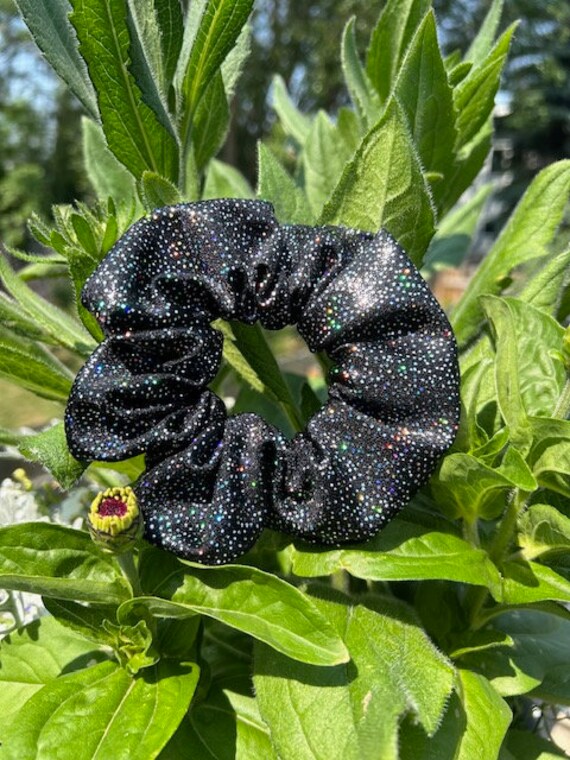 Black Glitter Scrunchie Swim Gymnastics Cheerleading