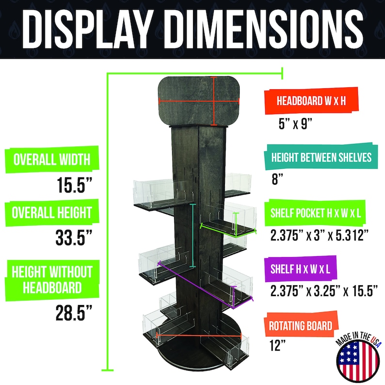 4-sided Rotating Display Stand - Stationary, Greeting Cards, Stickers ...
