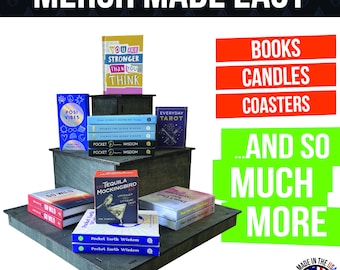 Versatile CORNER 3-Tier Wooden Portable Display Stand | Ideal for Craft Shows, Farmers Markets, and Tradeshows | Easy Assembly |