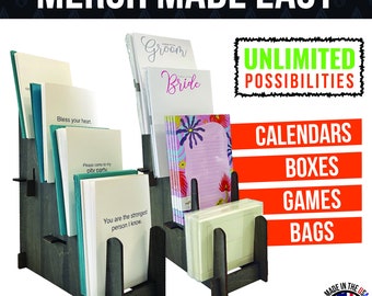 Multi-Purpose Wood Display Stand - Showcase Plates, Art Prints, Artwork,  Pictures, Books, Stationery, Records, Magazines & More- SMALL