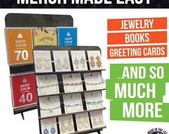 Jewelry Holder Necklace Organizer – Earring Display Stands for Selling – 3-Tiered Ebony Wood Jewelry Holder Stand for Shops, Boutiques