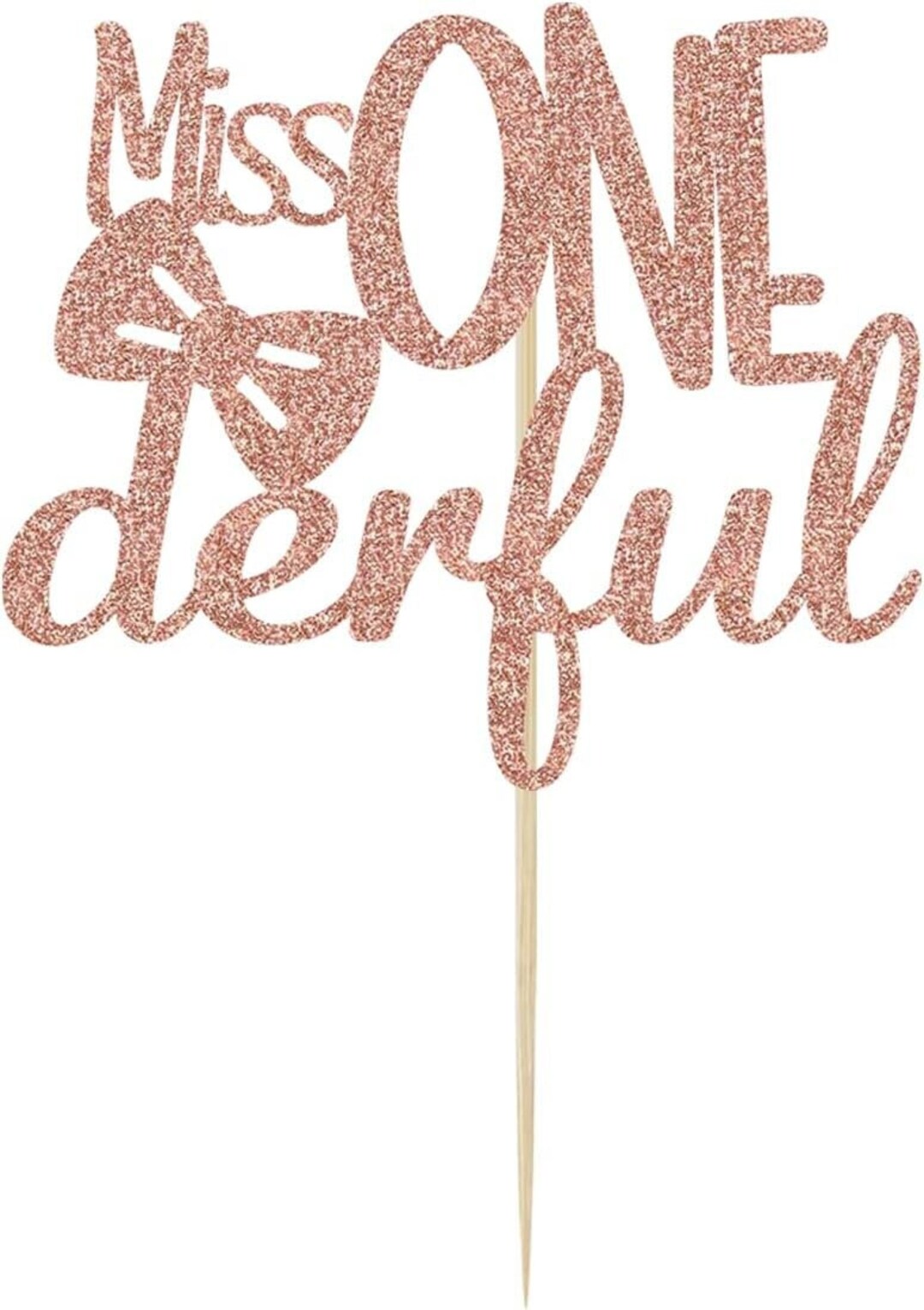 Rose Gold Glitter Miss Onderful Cake Topper - Etsy