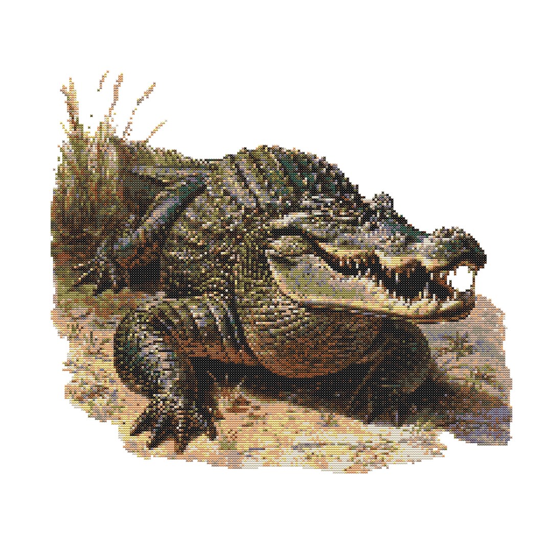 VINTAGE ALLIGATOR Cross Stitch Pattern Chart Plus a Pattern Keeper ...