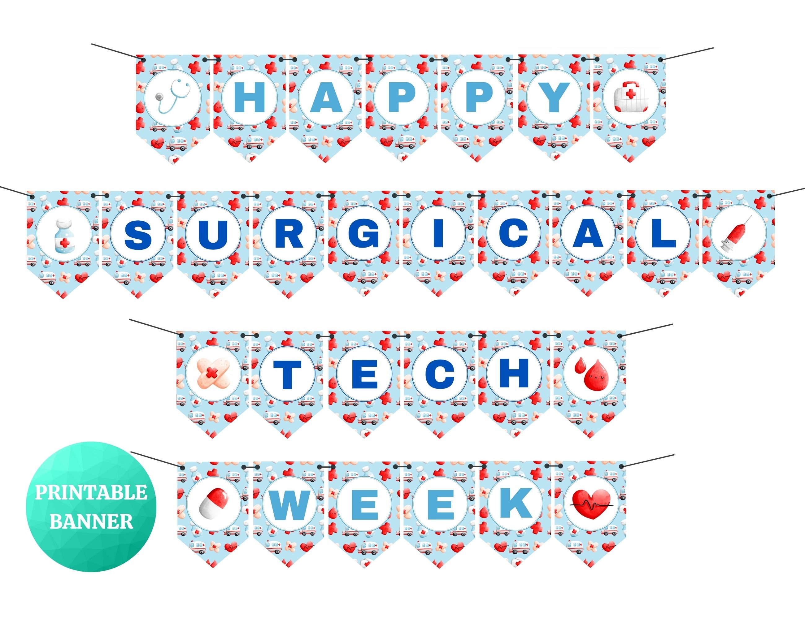 Happy Surgical Tech Week Banner Surgical Tech Appreciation Week