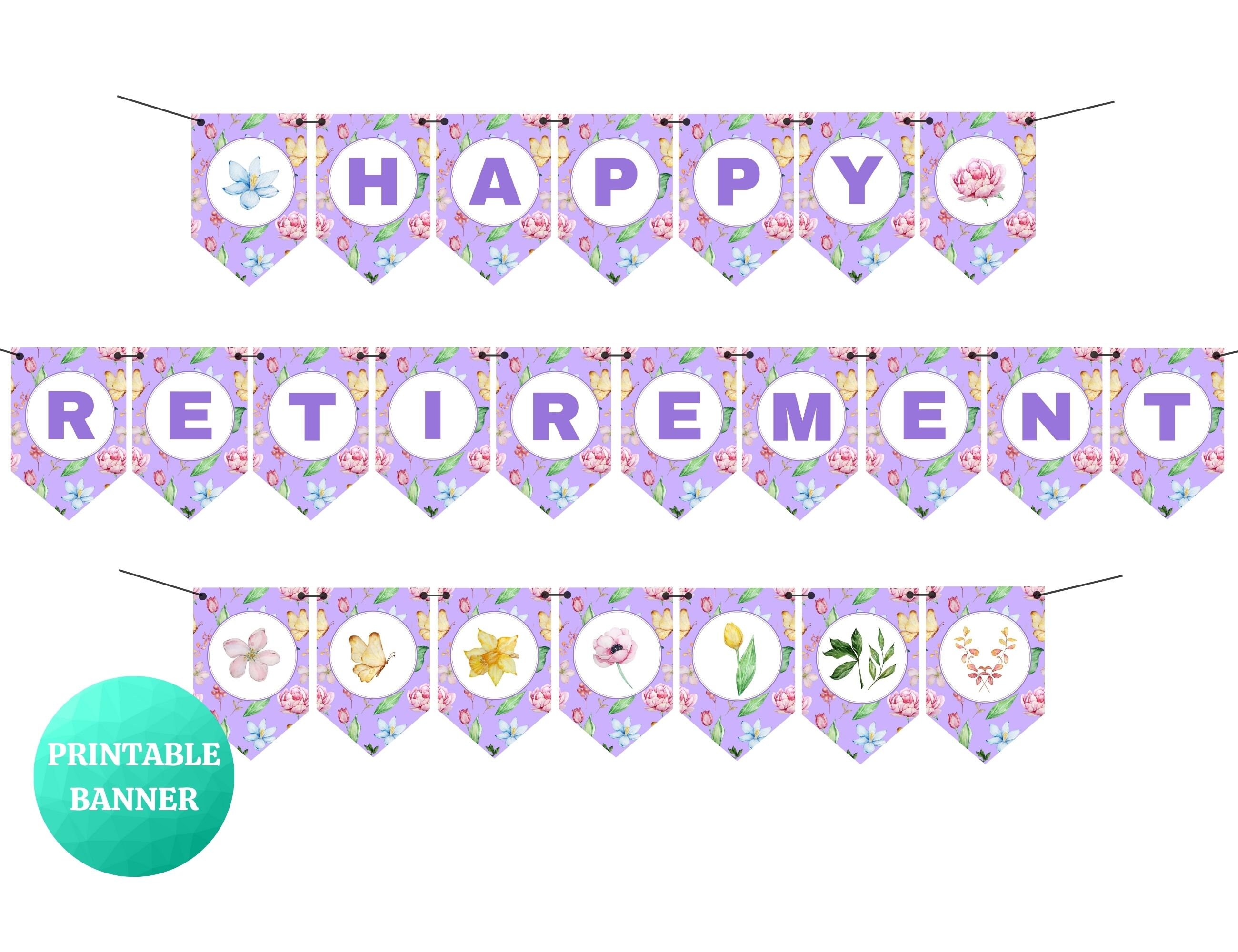 Happy Retirement Banner Printable Free Free Printable Templateshappy 