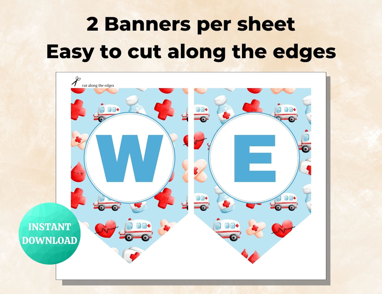 Welcome Back Doctor Nurse Medical Blue Banner | PRINTABLE Sign for ...
