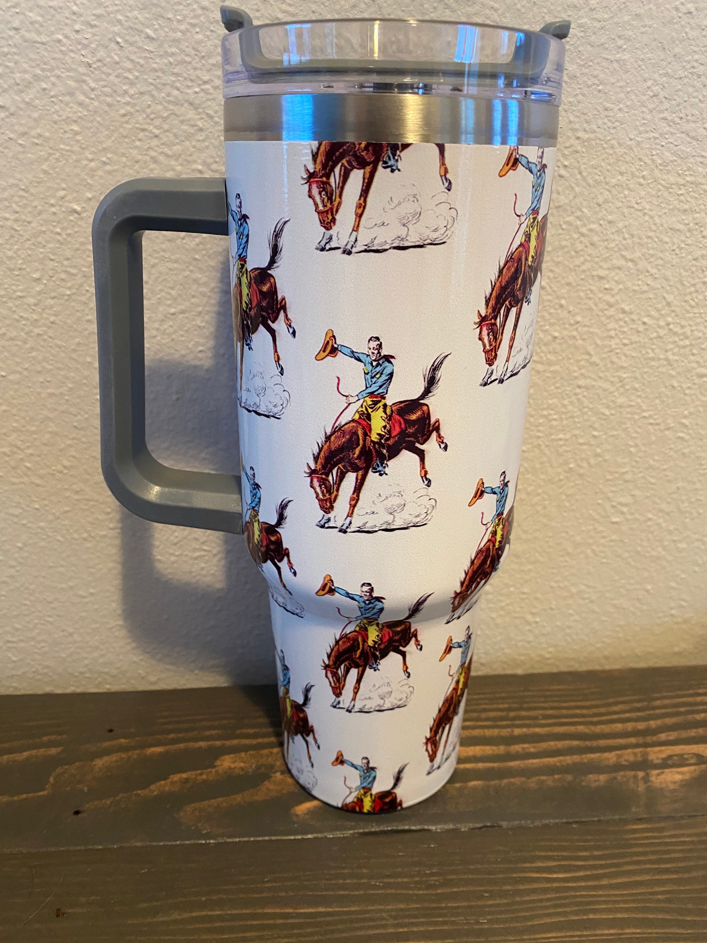Western Cowboy Print Tumbler, Cowboy Cups, Western Tumblers, 40oz