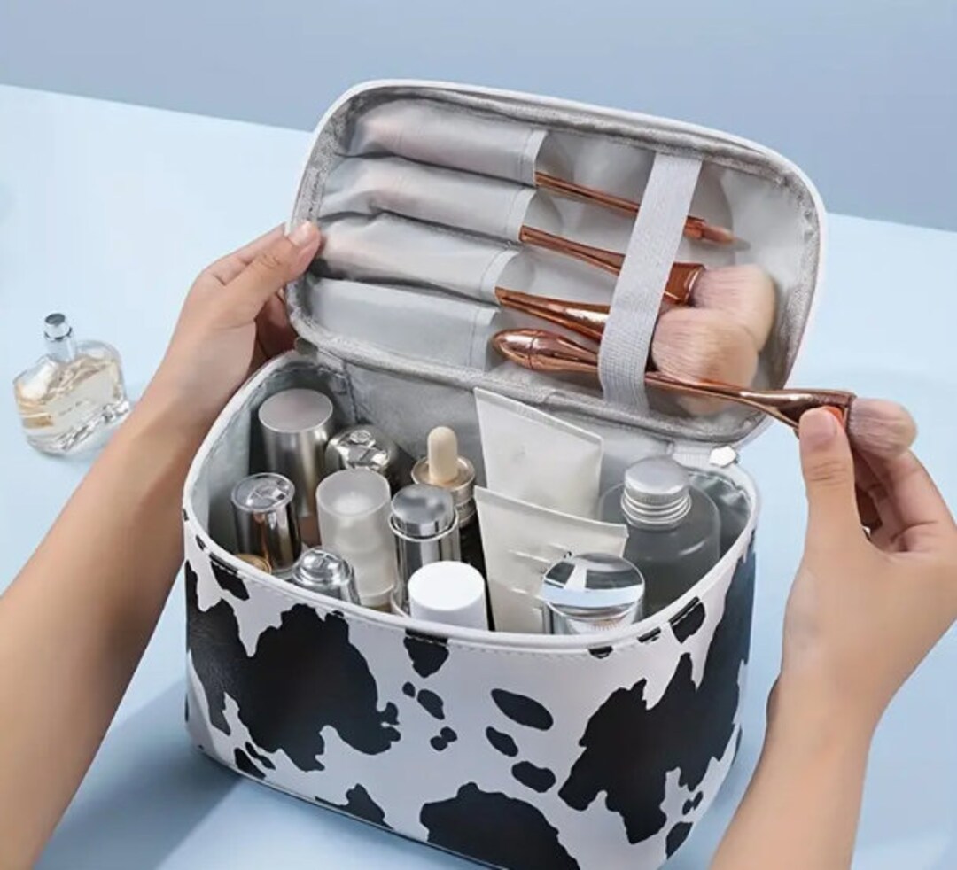 Cow Print Makeup Bag, Western Makeup Bag, Cow Print Gifts, Makeup Bags
