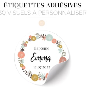 Stickers pour bâpteme, mariage, evjf, baby shower, anniversaire../étiquettes adhésives/étiquettes autocollantes/étiquettes personnalisable