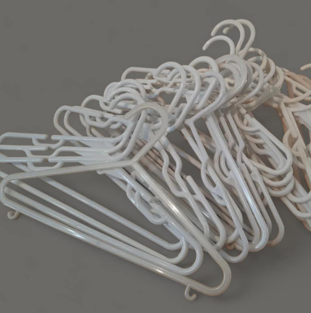 Baby Plastic Tube Hangers 20 Pack White Durable Kids Hangers for Closet