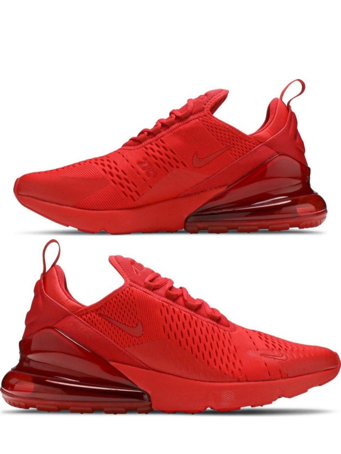 all red nike 270s