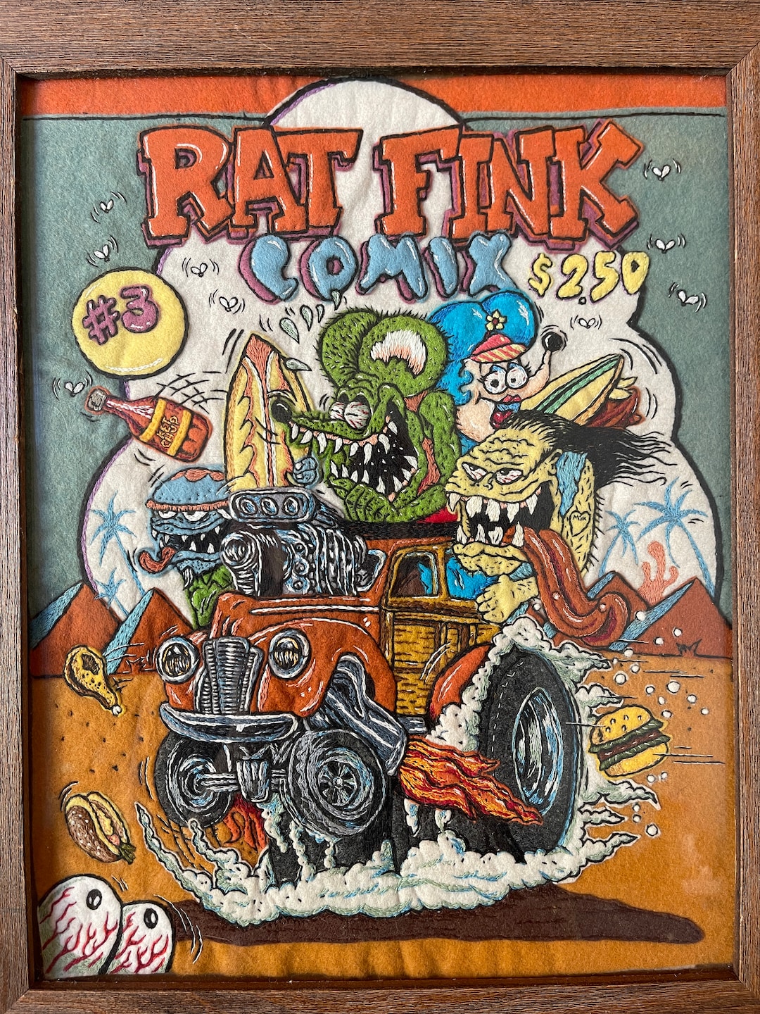 Exclusive Handcrafted Rat Fink and Friends Comix #3 Fabric Patch Ed ...
