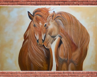 Horse Oil Painting, Wall Decor, Wall Hangings