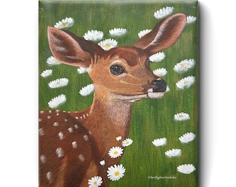 Hirsch Gemälde, Wildtier Kunst, Wanddekor