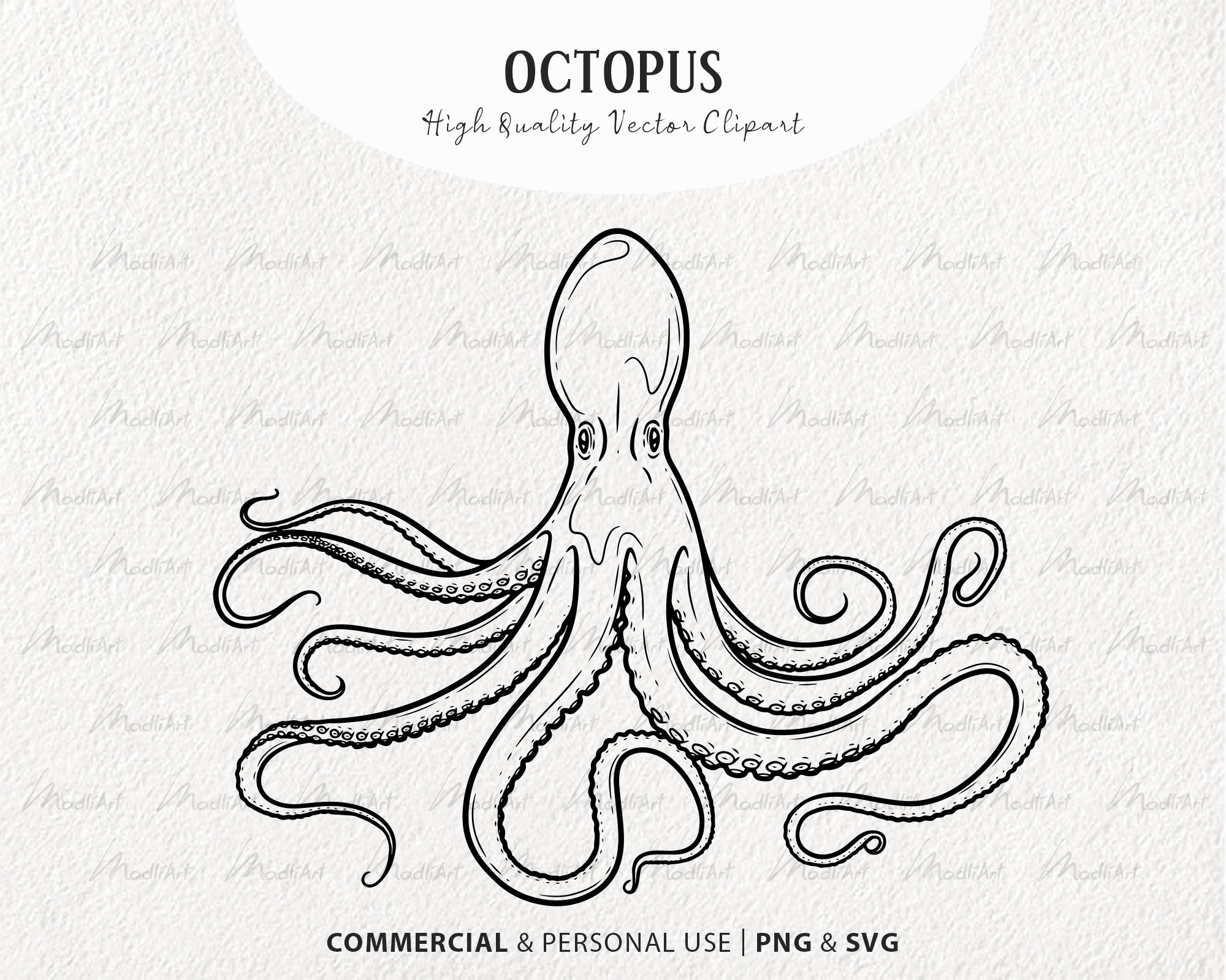 Octopus SVG-clipart. Kraken Vector lijntekeningen. Octopus Vectortentakels.  Octopuslijn-tatoeage. Commercieel gebruik SVG- en PNG-kunst. - Etsy België, image size:2000x1600