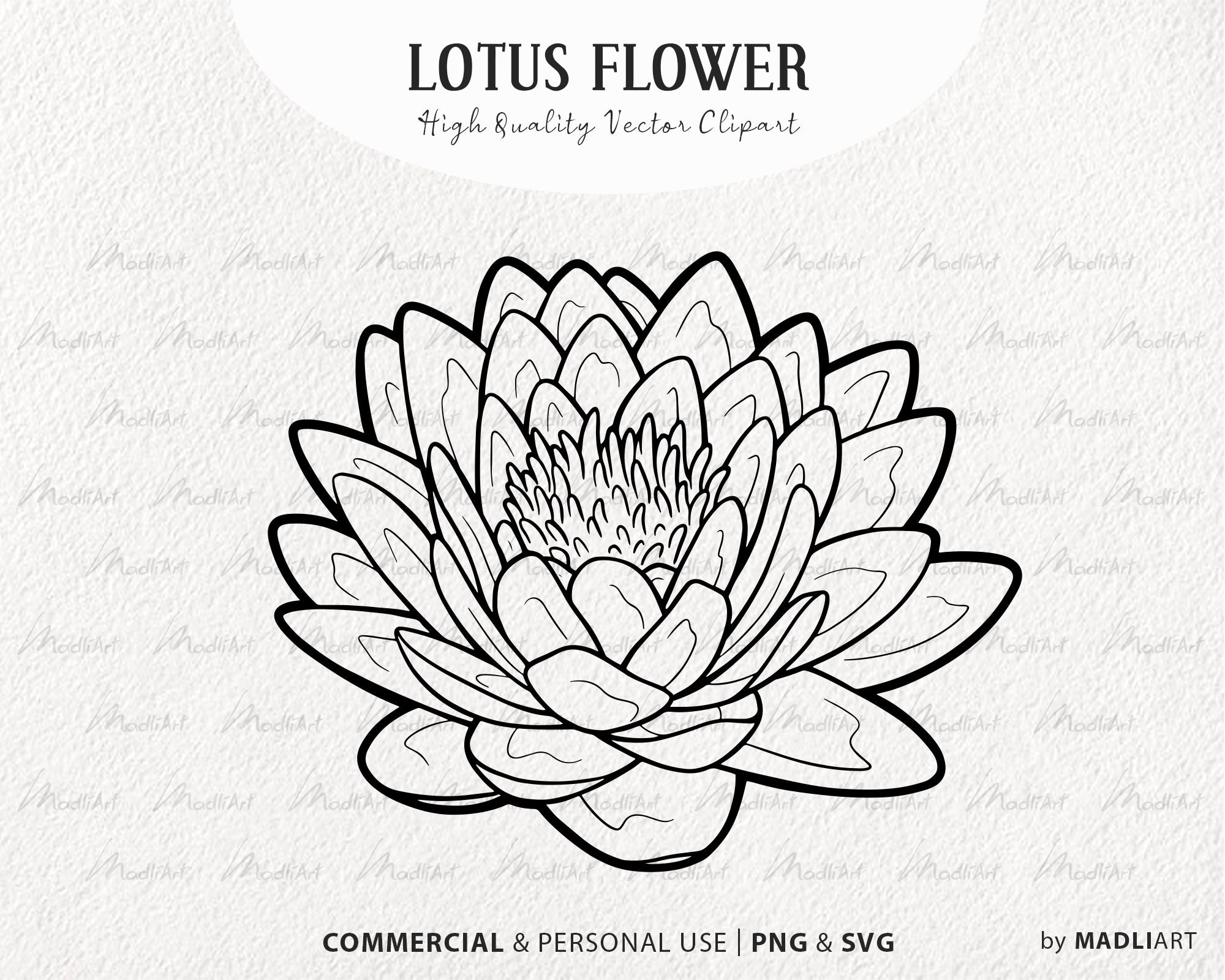 Lotus Flower Outline SVG | Lotus Flower SVG - ETC Craft Marketplace-saigonsouth.com.vn