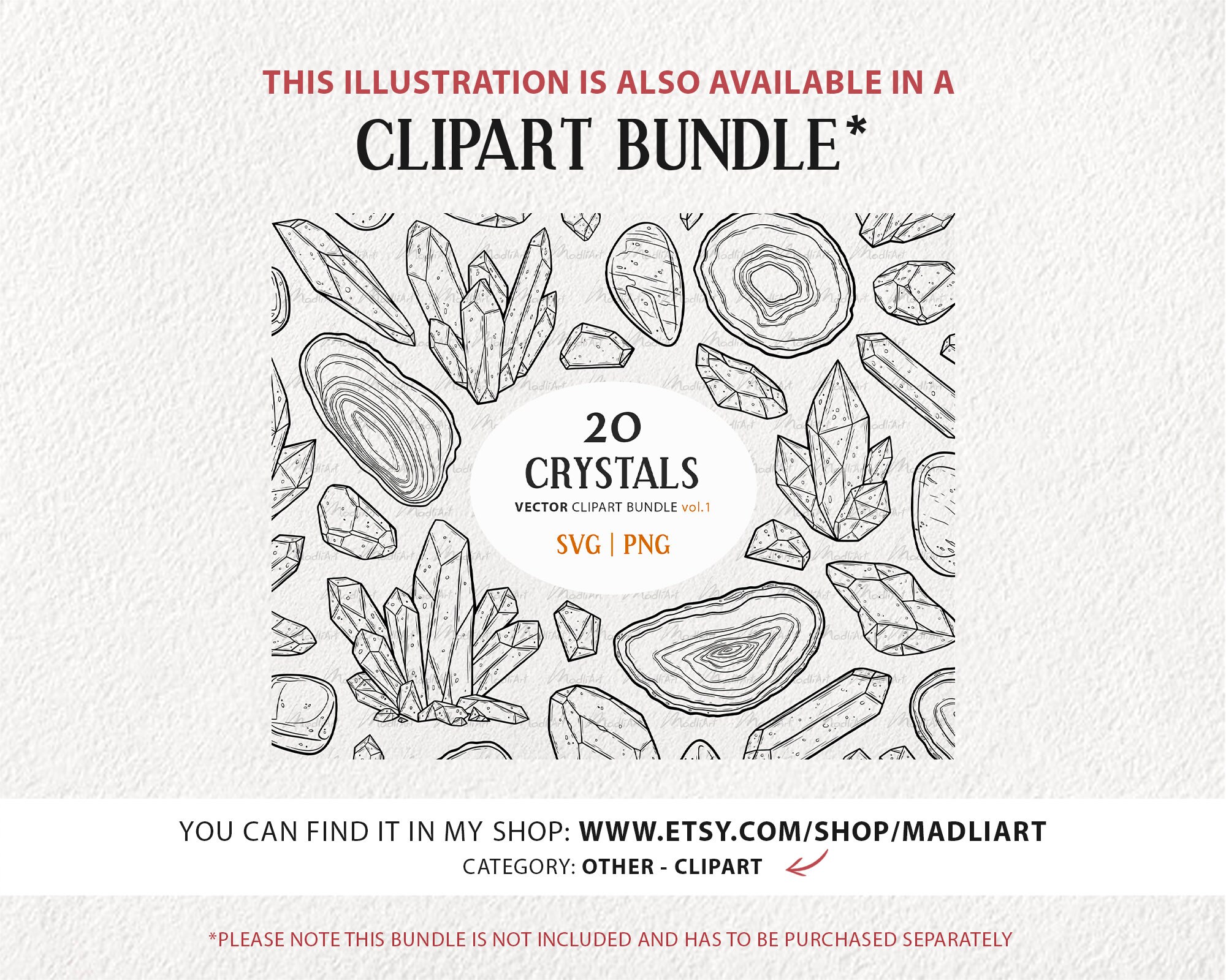 Crystal Vector Clipart. Celestial Gemstone SVG Outline. Spiritual Gem ...