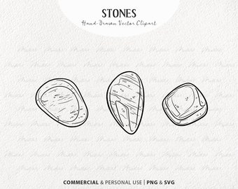 3 stenar vektor clipart set. Himmelsk ädelsten SVG kontur. Andliga ädelstenar. Mystisk kristall linjeteckning. Kommersiell användning SVG & PNG