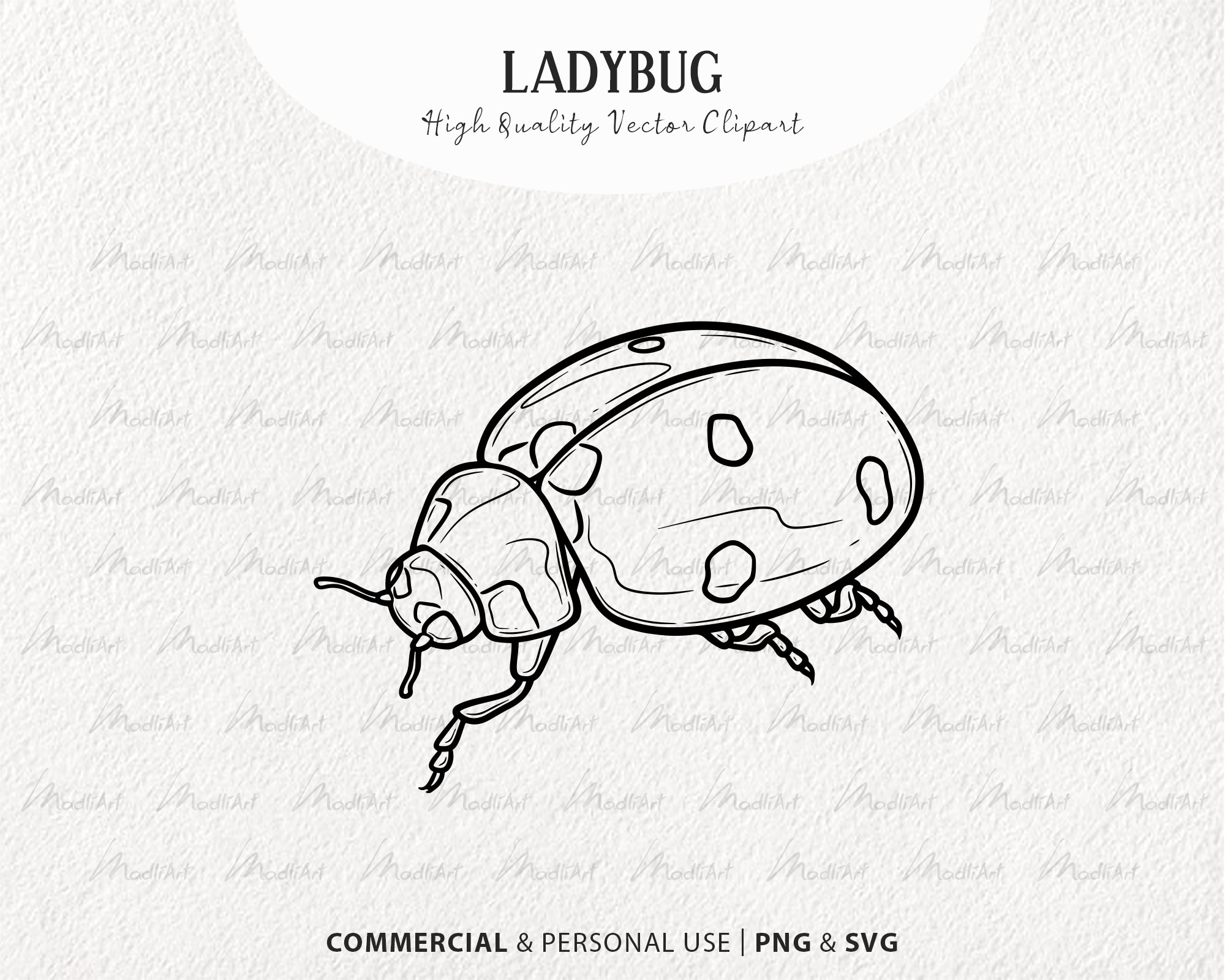 Ladybug Clipart Outline