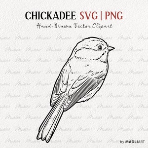 Clipart SVG mésange. Clipart vectoriel de petit oiseau. Dessin de contour d'oiseau moineau. Dessin au trait oiseau. Dessin d'oiseau d'hiver. SVG et PNG à usage commercial